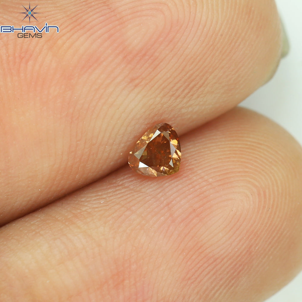 0.16 CT Heart Shape Enhanced Pink Color Natural Loose Diamond SI1 Clarity (3.65 MM)