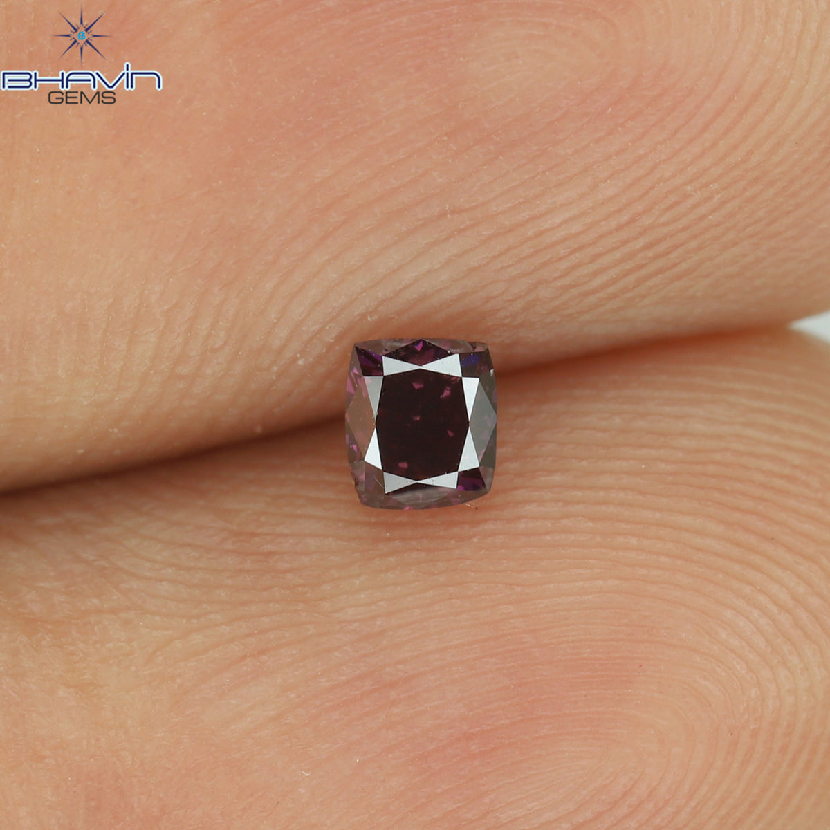 0.18 CT クッション シェイプ ナチュラル ルース ダイヤモンド 強化ピンク色 VS2 クラリティ (3.10 MM)