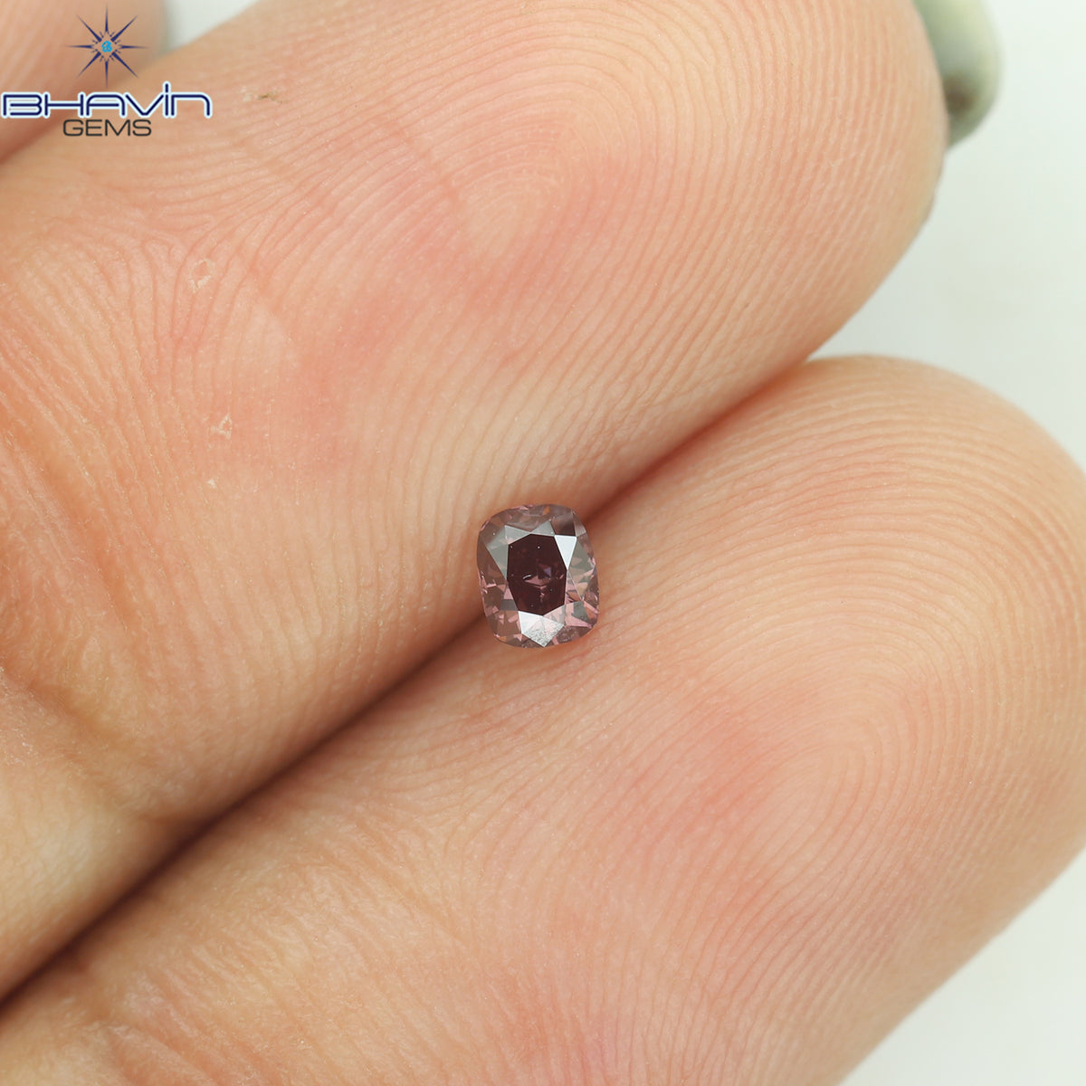 0.11 CT クッション シェイプ ナチュラル ルース ダイヤモンド 強化ピンク色 SI1 クラリティ (3.02 MM)