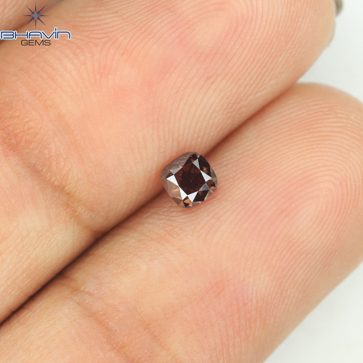 0.22 CT クッション シェイプ ナチュラル ルース ダイヤモンド 強化ピンク色 VS1 クラリティ (3.36 MM)