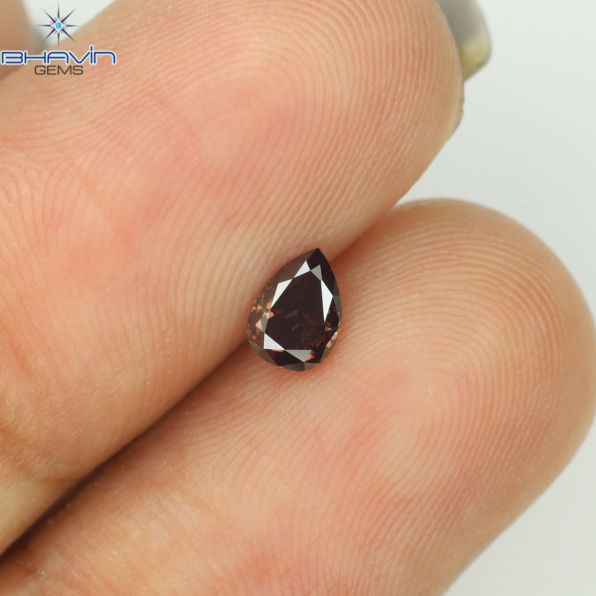 0.29 CT ペアシェイプ ナチュラル ダイヤモンド ピンク色 VS1 クラリティ (4.80 MM)