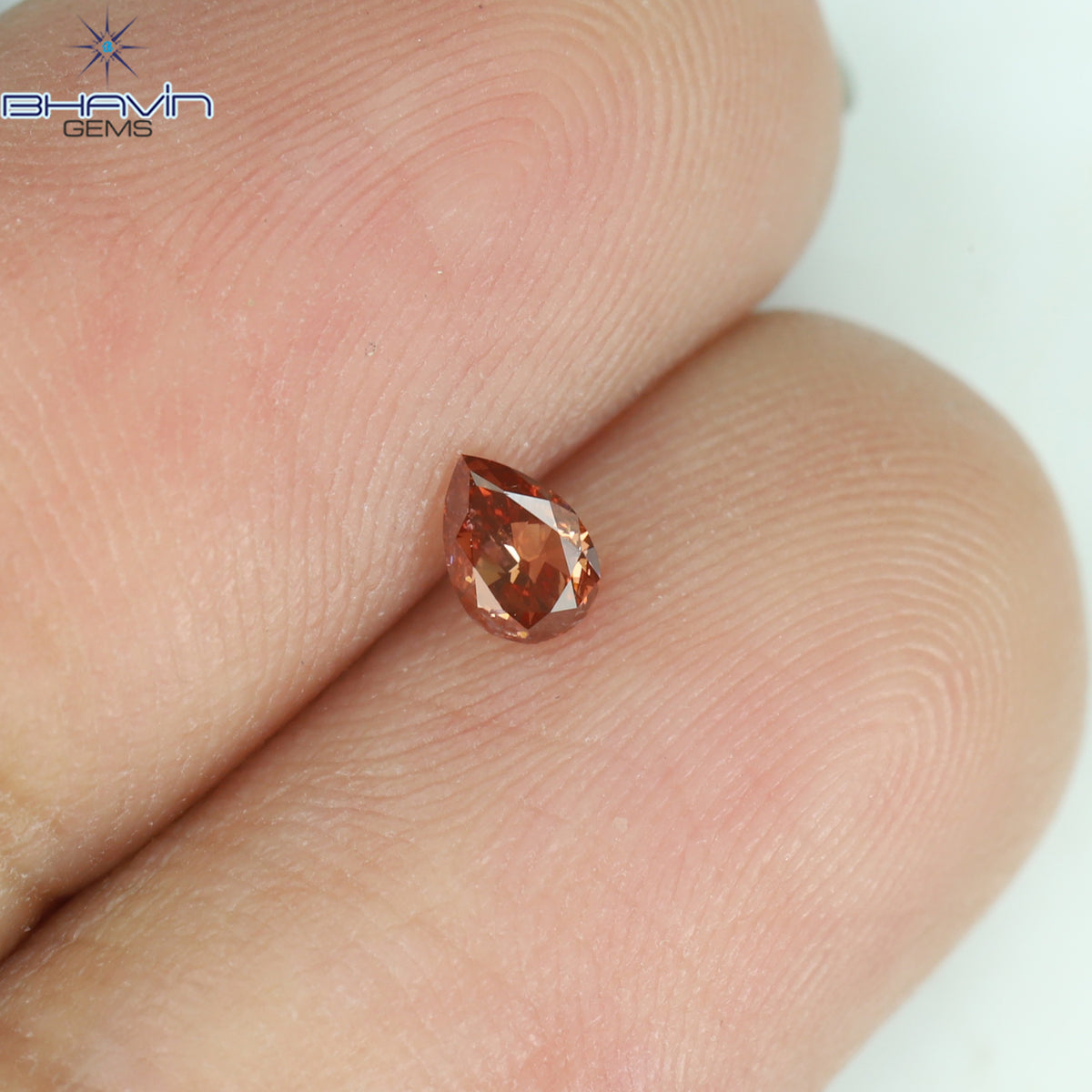 0.12 CT Natural Pear Diamond Enhanced Pink Color Clarity SI2 (3.86 MM)