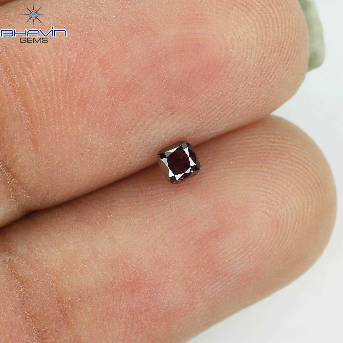 0.12 CT クッション シェイプ ナチュラル ルース ダイヤモンド 強化ピンク色 VS2 クラリティ (2.64 MM)