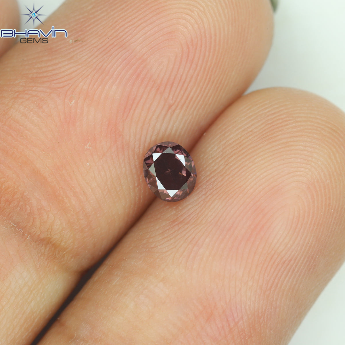 0.27 CT Natural Oval Diamond Enhanced Pink Color Clarity VS2 (4.09 MM)