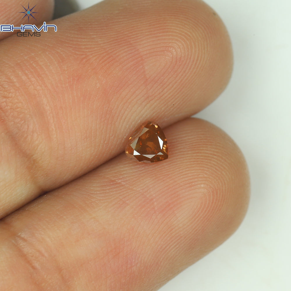 0.25 CT Heart Shape Enhanced Pink Color Natural Loose Diamond SI1 Clarity (4.03 MM)