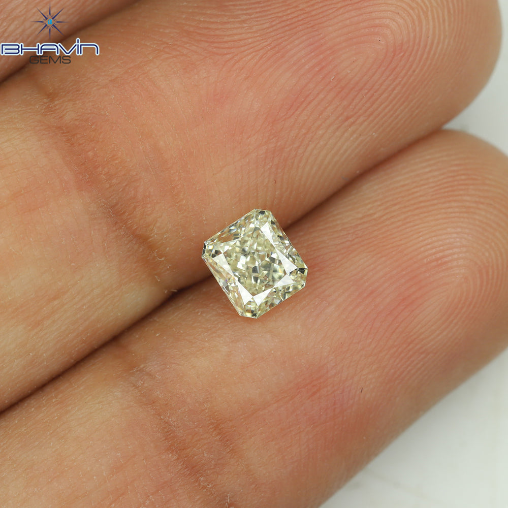 0.58 CT ラディアント シェイプ ナチュラル ダイヤモンド ホワイト カラー SI1 クラリティ (4.79 MM)