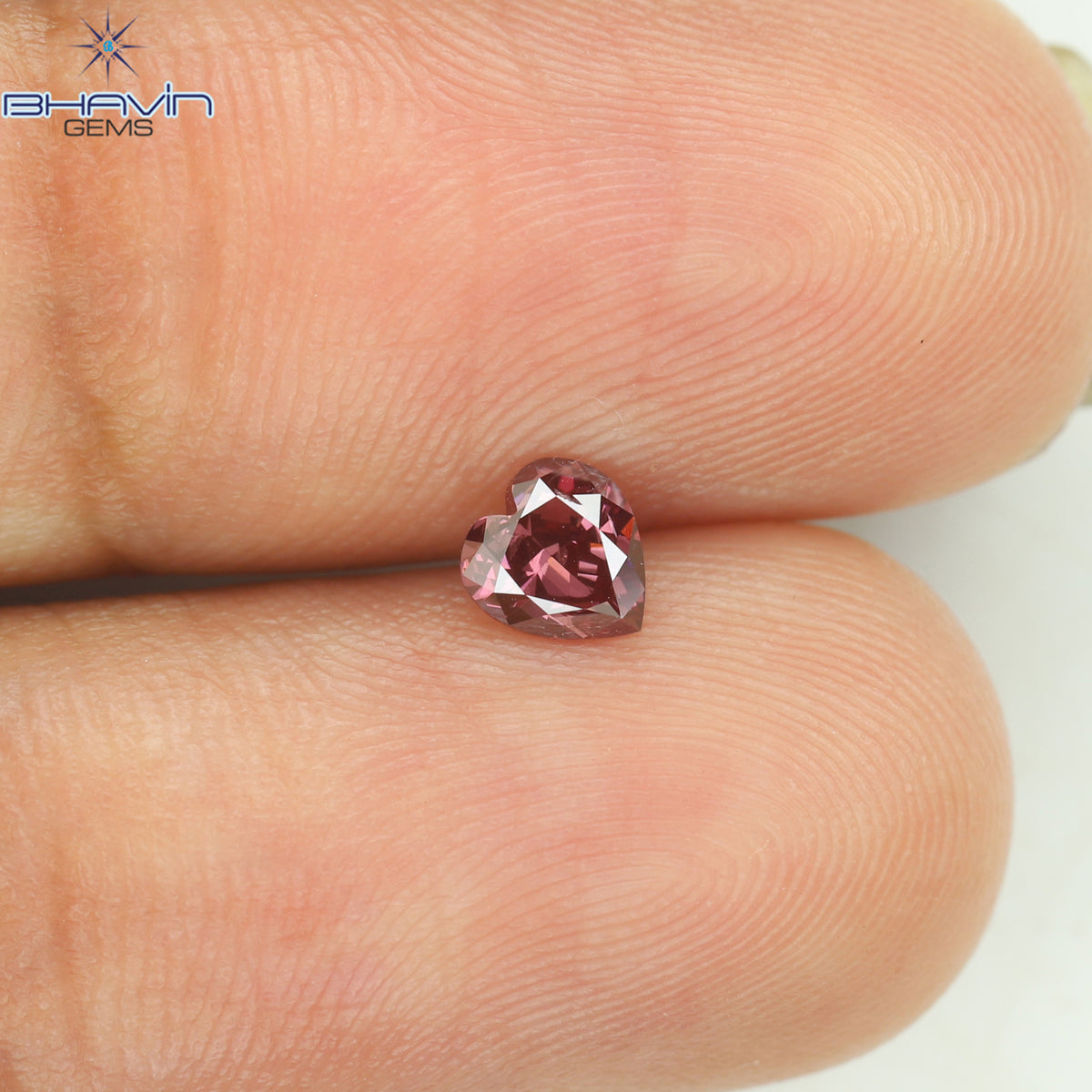 0.27 CT Natural Heart Diamond Enhanced Pink Color Clarity VS2 (4.40 MM)