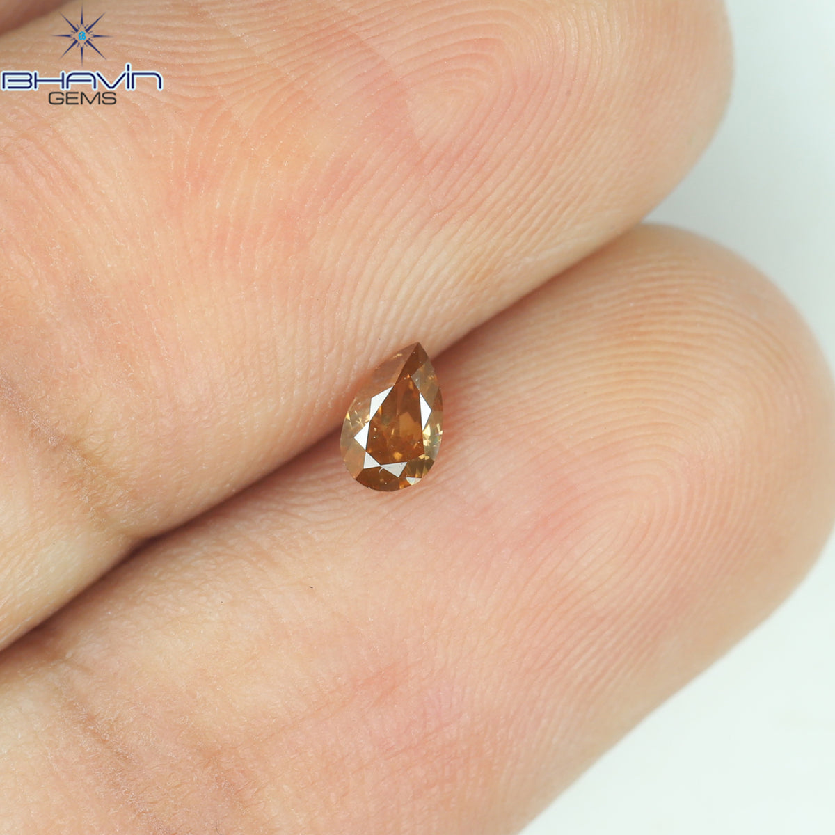 0.16 CT Natural Pear Diamond Enhanced Pink Color Clarity SI1 (4.38 MM)