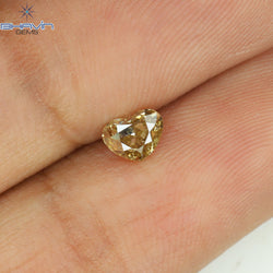 0.33 CT Heart Shape Natural Diamond Brown Color SI1 Clarity (4.76 MM)