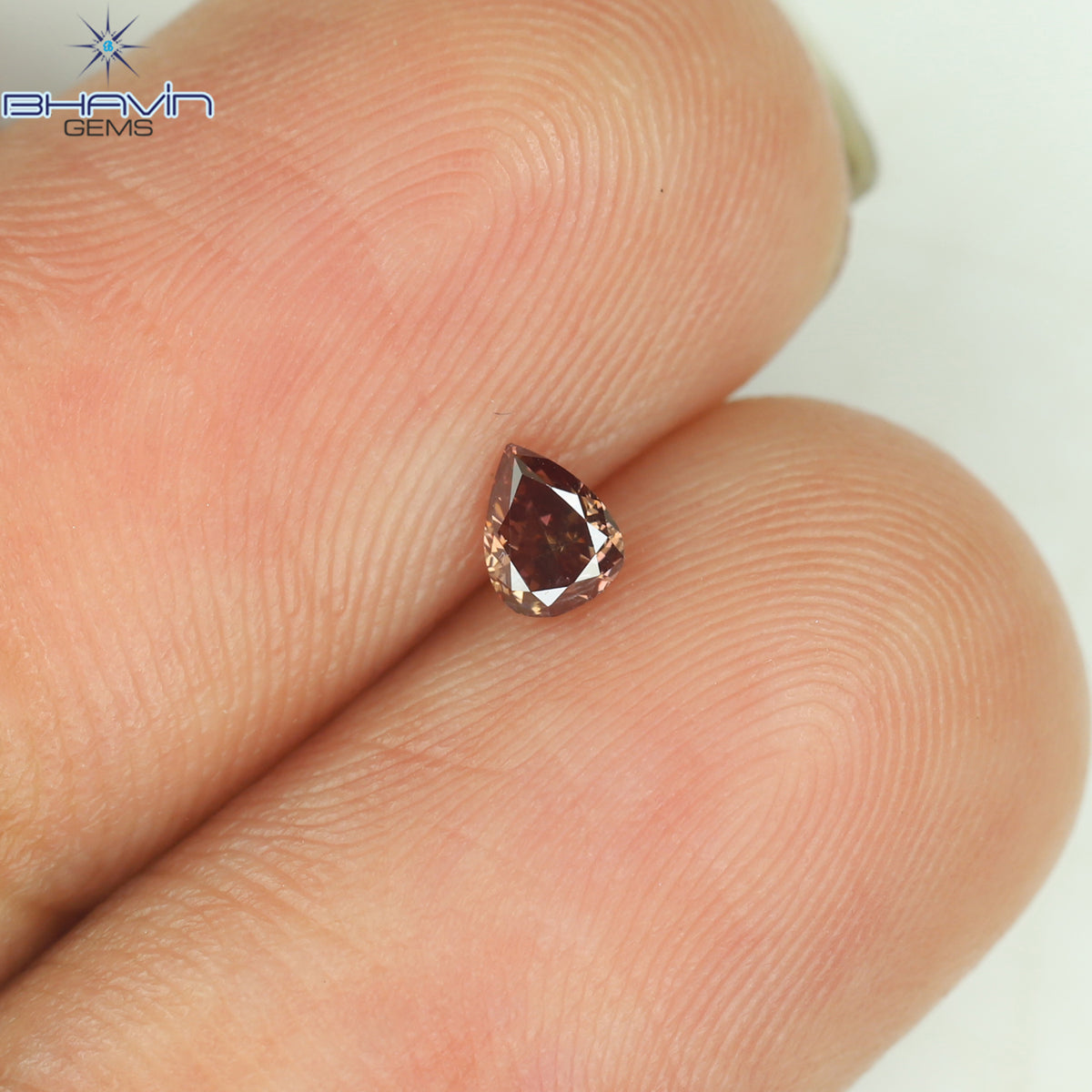 0.13 CT Natural Pear Diamond Enhanced Pink Color Clarity VS1 (3.60 MM)