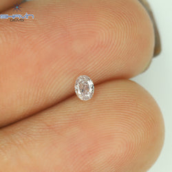 0.08 CT Oval Shape Natural Diamond Pink Color VS2 Clarity (2.97 MM)