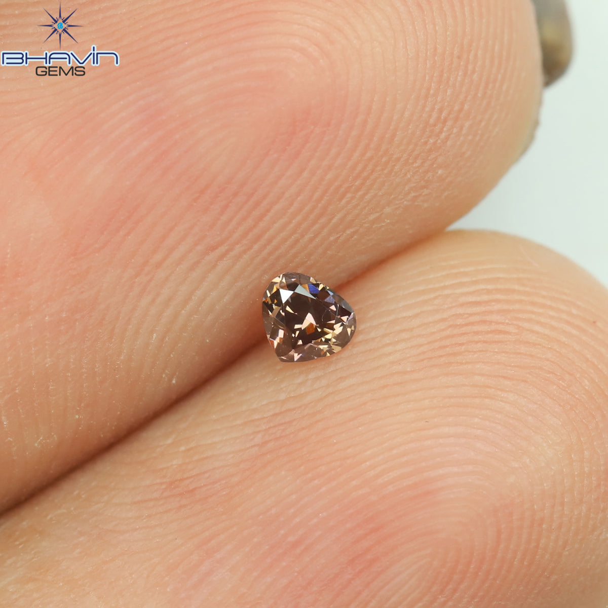 0.08 CT Natural Heart Diamond Enhanced Pink Color Clarity VS1 (2.78 MM)