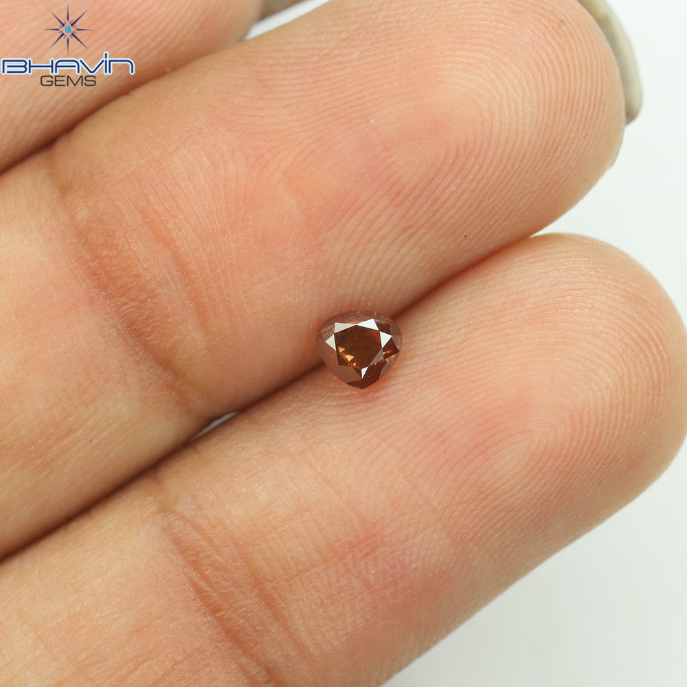 0.25 CT Heart Shape Enhanced Pink Color Natural Loose Diamond SI1 Clarity (3.74 MM)