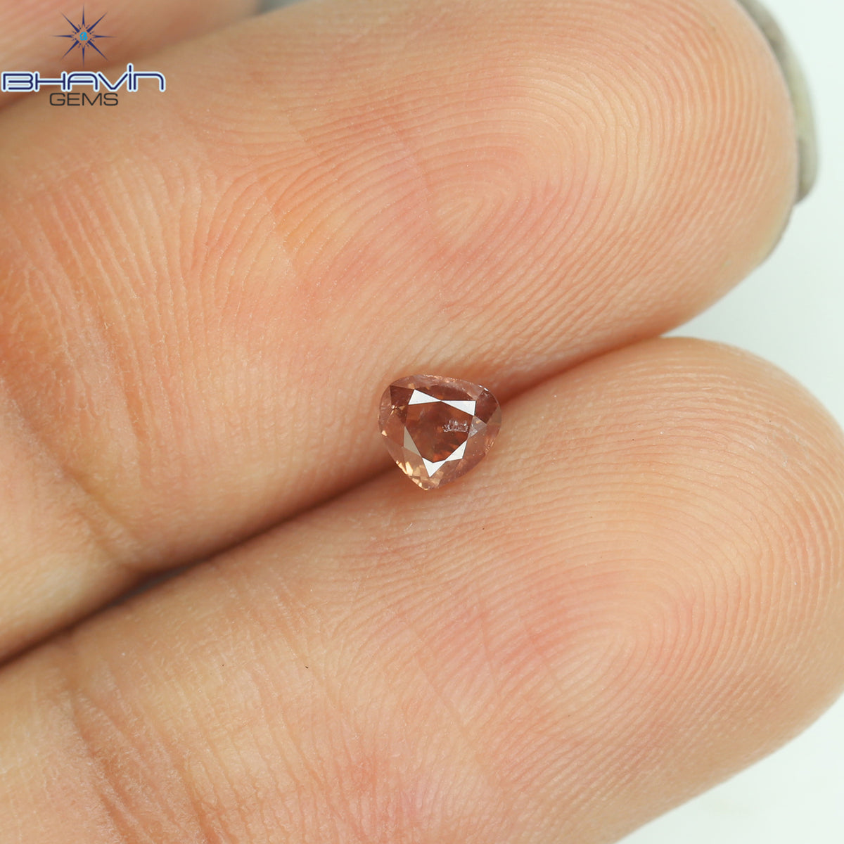 0.18 CT ハートシェイプ エンハンスト ピンク カラー ナチュラル ルース ダイヤモンド SI2 クラリティ (3.58 MM)