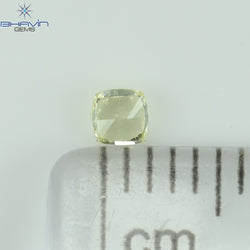 0.21 CT クッション シェイプ ナチュラル ルース ダイヤモンド イエロー カラー VS1 クラリティ (3.47 MM)