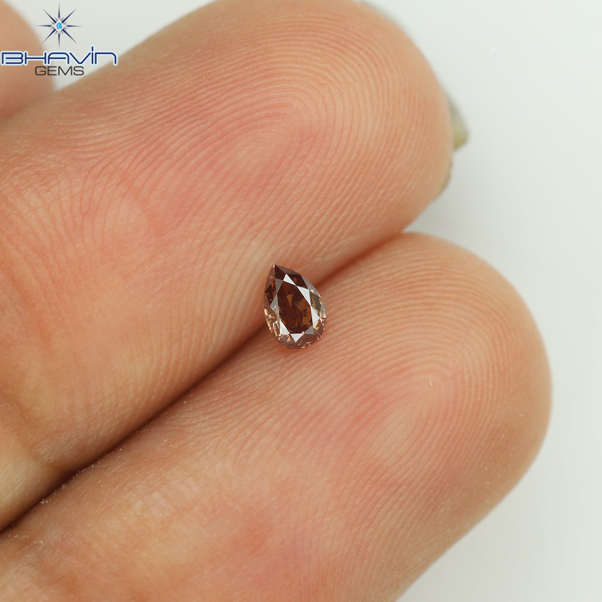 0.11 CT Natural Pear Diamond Enhanced Pink Color Clarity VS1 (3.68 MM)