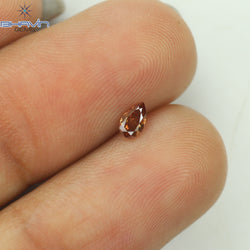 0.11 CT ペアシェイプ ナチュラル ダイヤモンド ピンク色 SI1 クラリティ (4.17 MM)