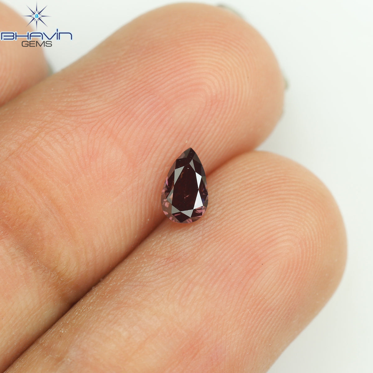 0.31 CT ペアシェイプ ナチュラル ダイヤモンド ピンク色 VS2 クラリティ (5.31 MM)