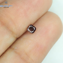 0.19 CT Cushion Shape Natural Loose Diamond Enhanced Pink Color SI1 Clarity (3.20 MM)