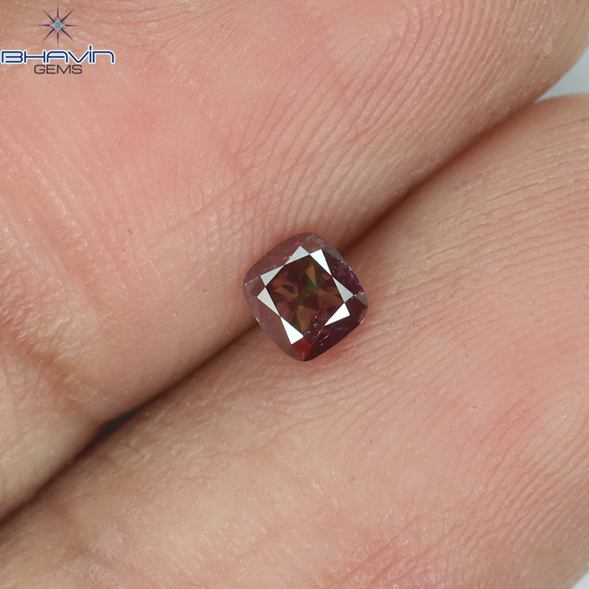 0.24 CT クッション シェイプ 天然ダイヤモンド ピンク色 SI1 クラリティ (3.60 MM)