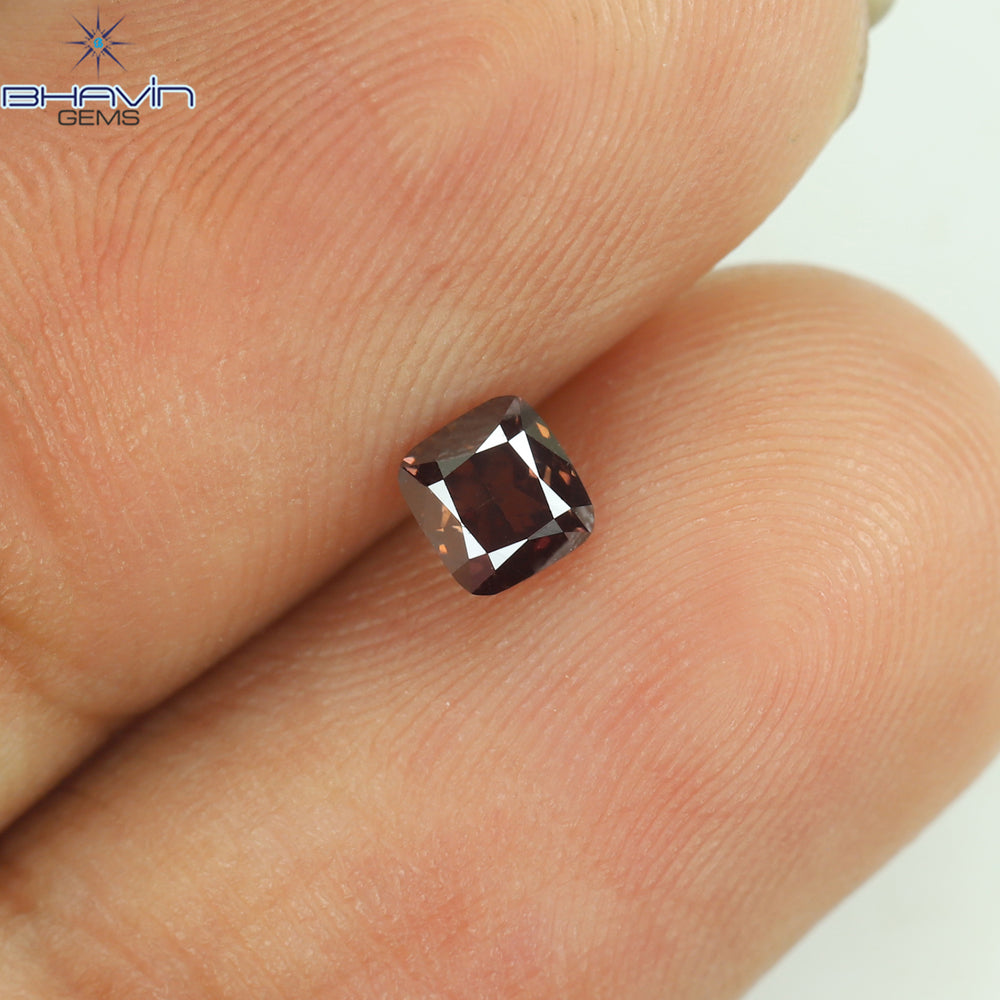 0.28 CT Cushion Shape Natural Loose Diamond Enhanced Pink Color VS1 Clarity (3.72 MM)