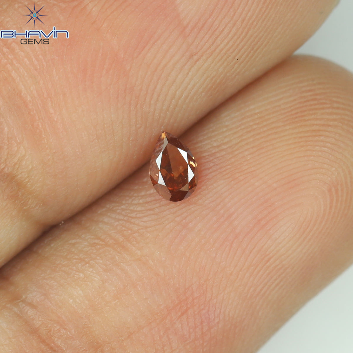0.11 CT Natural Pear Diamond Enhanced Pink Color Clarity VS2 (3.80 MM)