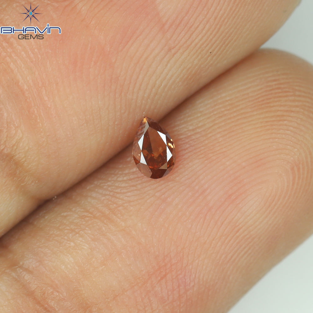 0.11 CT ペアシェイプ ナチュラル ダイヤモンド ピンク色 VS2 クラリティ (3.80 MM)