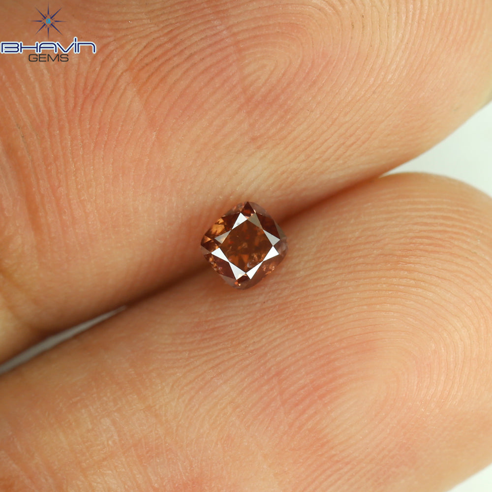 0.18 CT クッション シェイプ ナチュラル ルース ダイヤモンド 強化ピンク色 SI2 クラリティ (3.15 MM)