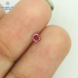 0.09 CT Radiant Shape Natural Diamond Pink Color VS1 Clarity (2.73 MM)