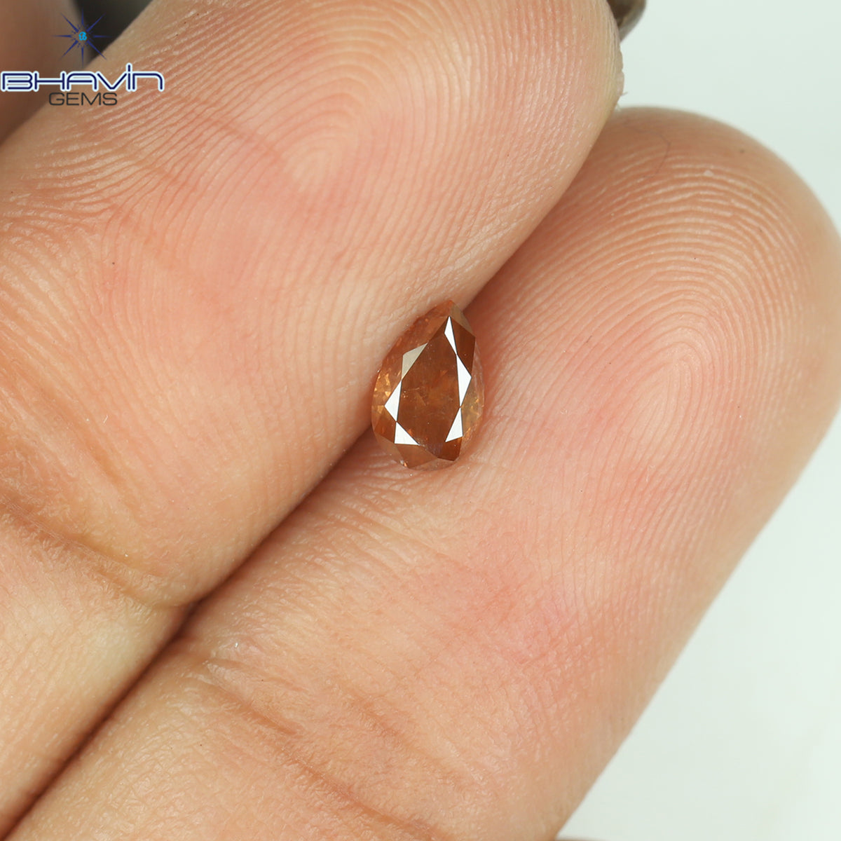 0.33 CT ペアシェイプ ナチュラル ダイヤモンド ピンク カラー I1 クラリティ (5.25 MM)