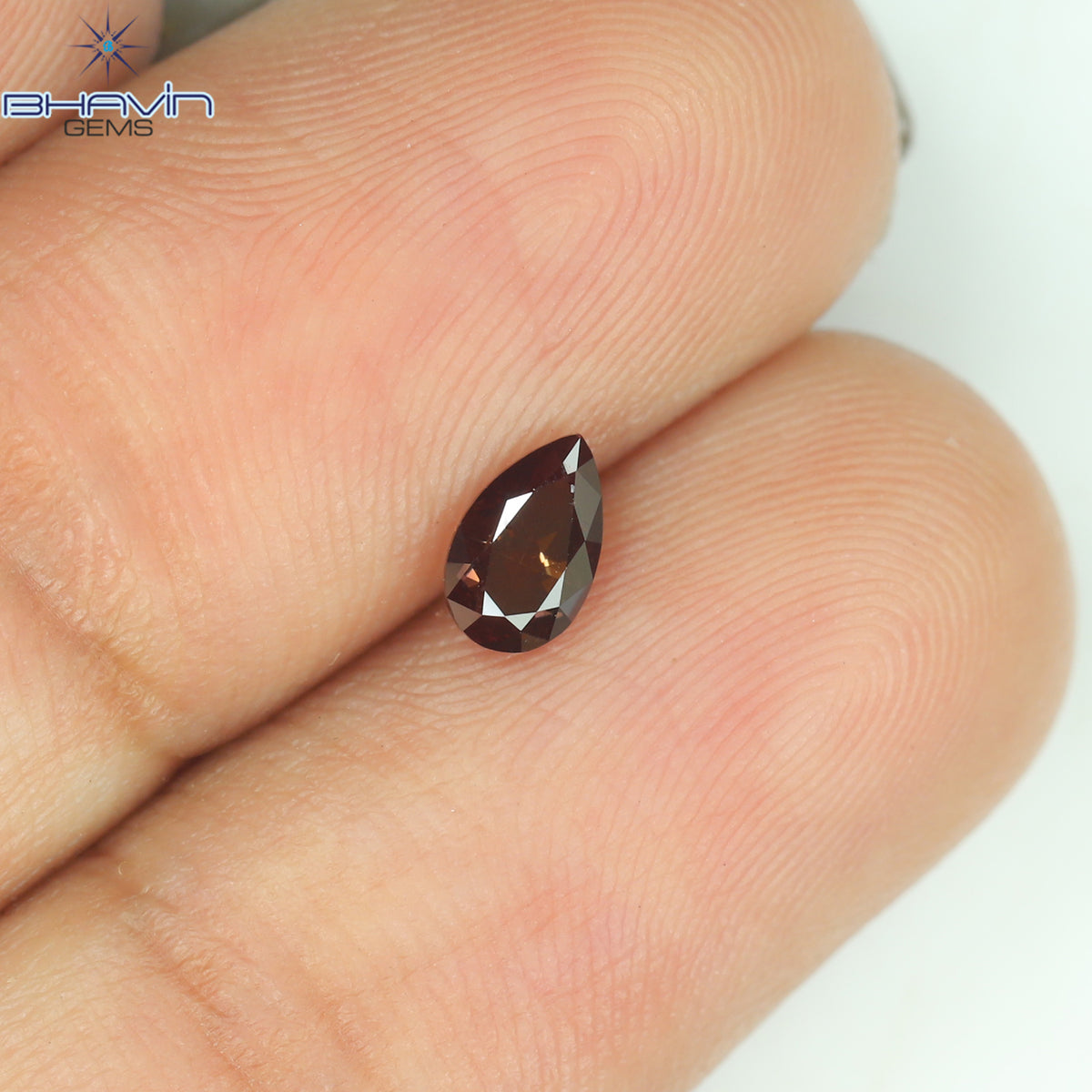 0.32 CT Natural Pear Diamond Enhanced Pink Color Clarity VS1 (5.33 MM)