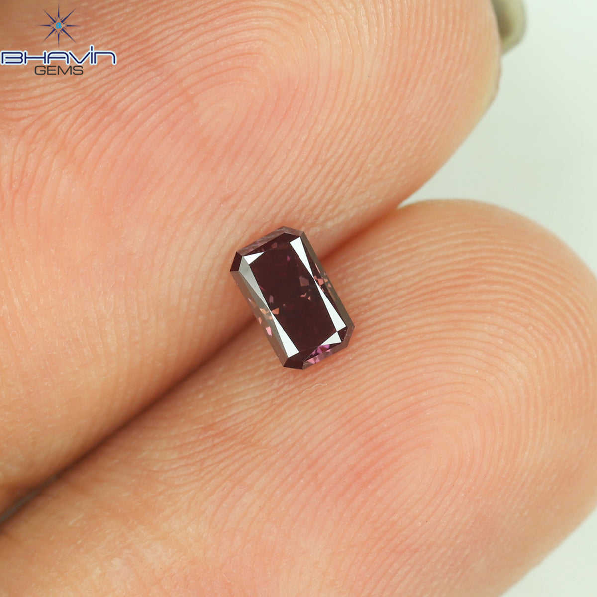 0.25 CT Natural Radiant Diamond Enhanced Pink Color Clarity VS1 (4.55 MM)