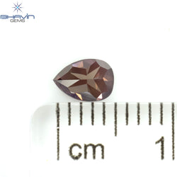0.40 CT ペアシェイプ ナチュラル ダイヤモンド ピンク色 VS1 クラリティ (5.35 MM)