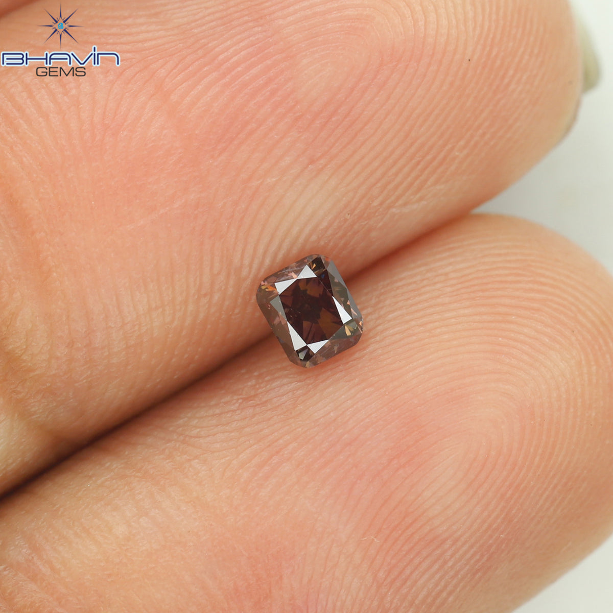 0.22 CT クッション シェイプ ナチュラル ルース ダイヤモンド 強化ピンク色 VS1 クラリティ (3.46 MM)