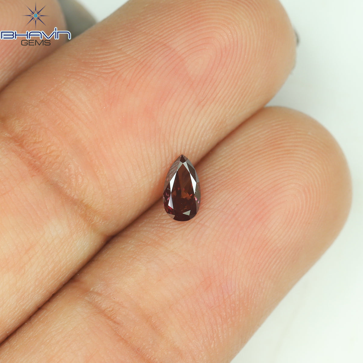 0.20 CT Natural Pear Diamond Enhanced Pink Color Clarity VS1 (5.24 MM)