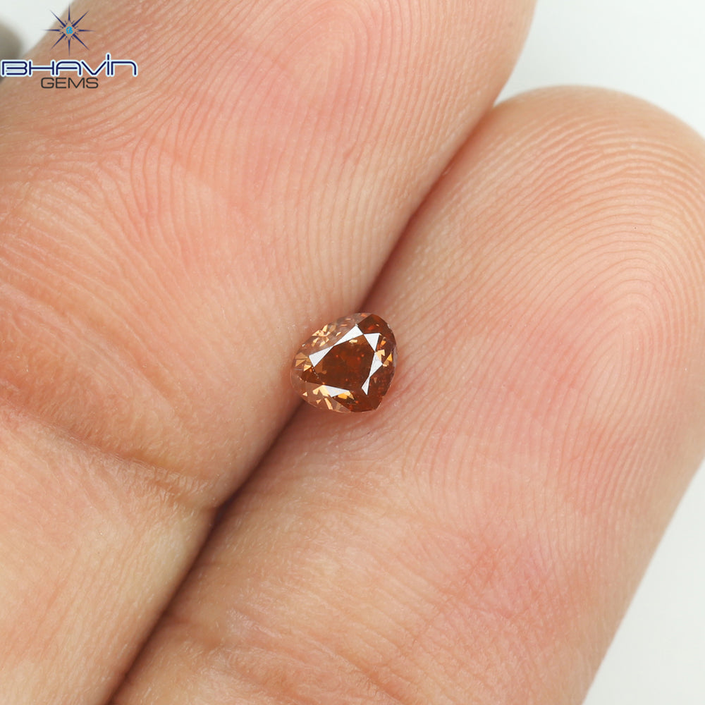 0.20 CT Heart Shape Enhanced Pink Color Natural Loose Diamond SI1 Clarity (3.74 MM)