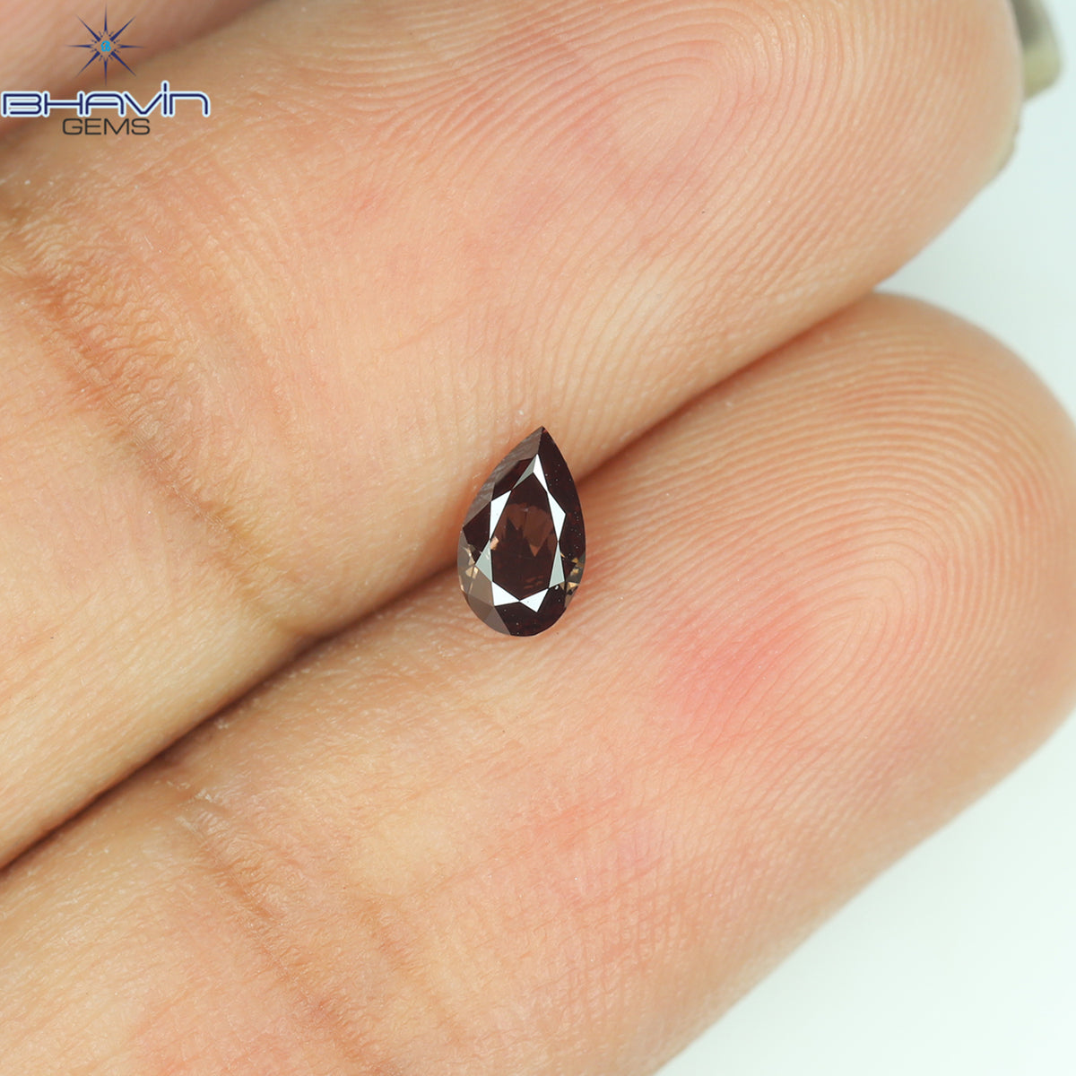 0.23 CT ペアシェイプ ナチュラル ダイヤモンド ピンク色 VS2 クラリティ (5.05 MM)