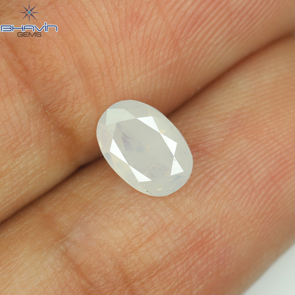 0.66 CT オーバル シェイプ ナチュラル ダイヤモンド ホワイト カラー SI1 クラリティ (6.88 MM)