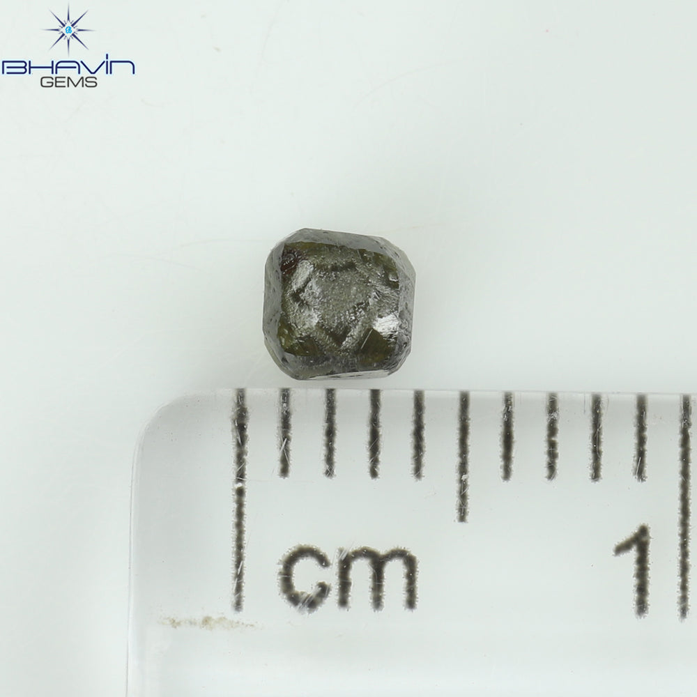 0.48 CT Rough Shape Natural Loose Diamond Green Color SI1 Clarity (3.41 MM)