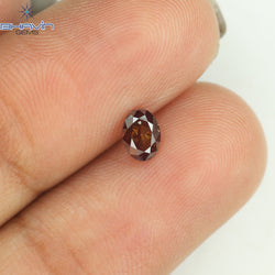 0.31 CT Oval Shape Natural Loose Diamond Pink Color SI1 Clarity (4.78 MM)