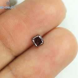 0.27 CT ラディアント シェイプ ナチュラル ダイヤモンド ピンク色 VS1 クラリティ (3.68 MM)