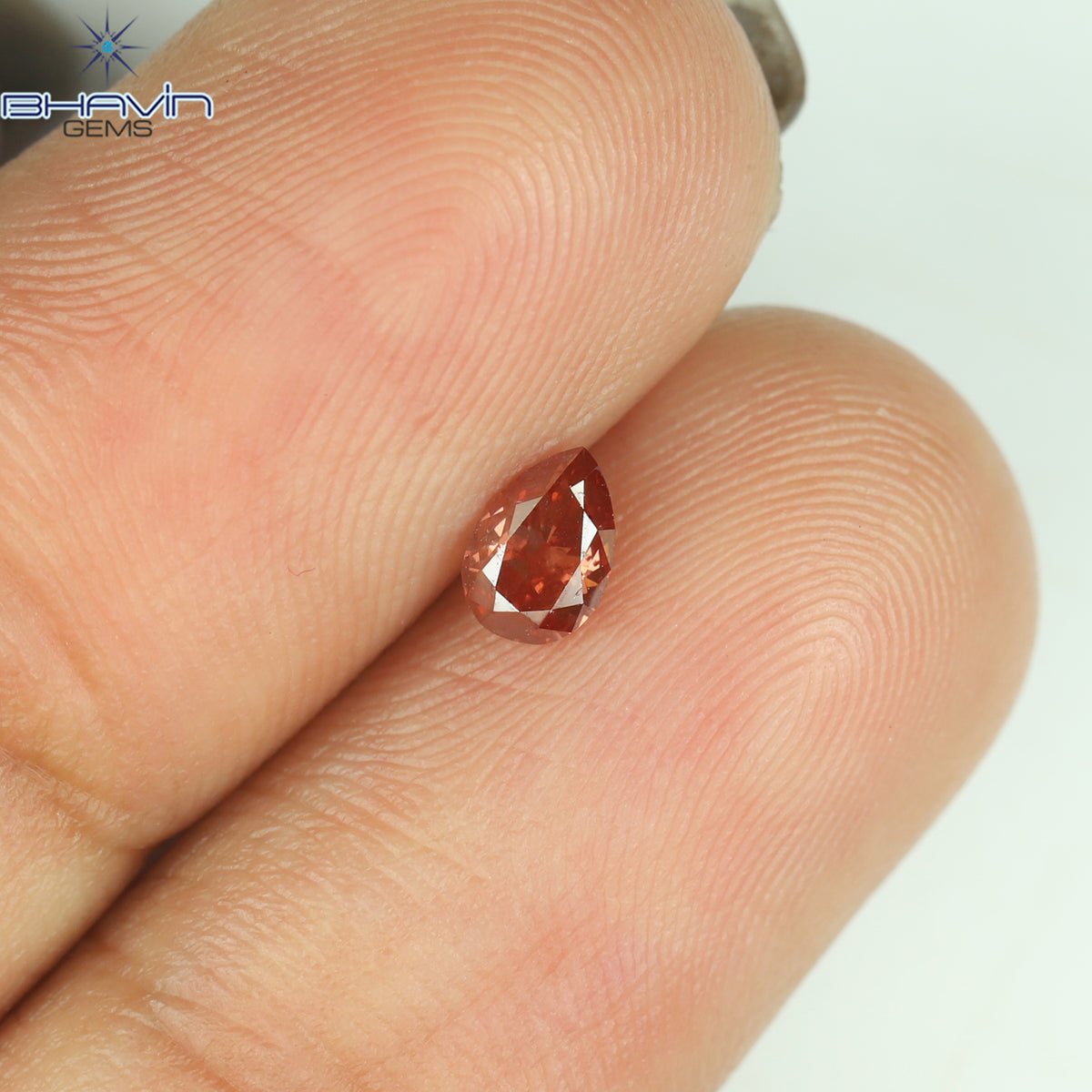 0.23 CT Natural Pear Diamond Enhanced Pink Color Clarity VS2 (4.72 MM)