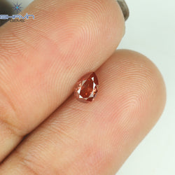 0.23 CT ペアシェイプ ナチュラル ダイヤモンド ピンク色 VS2 クラリティ (4.72 MM)