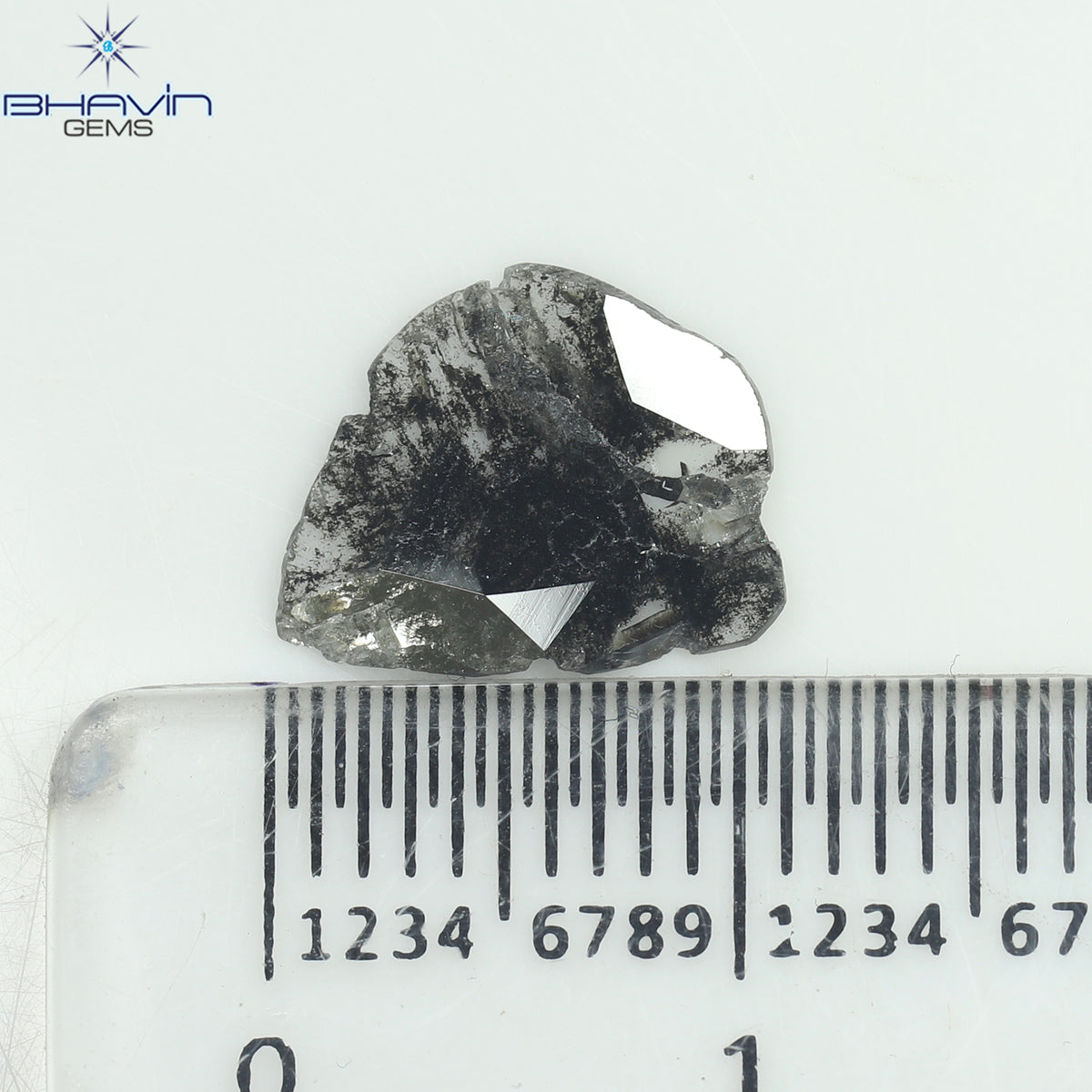0.92 CT Slice Natural Diamond Salt And Papper Color Clarity I3 (10.80 MM)