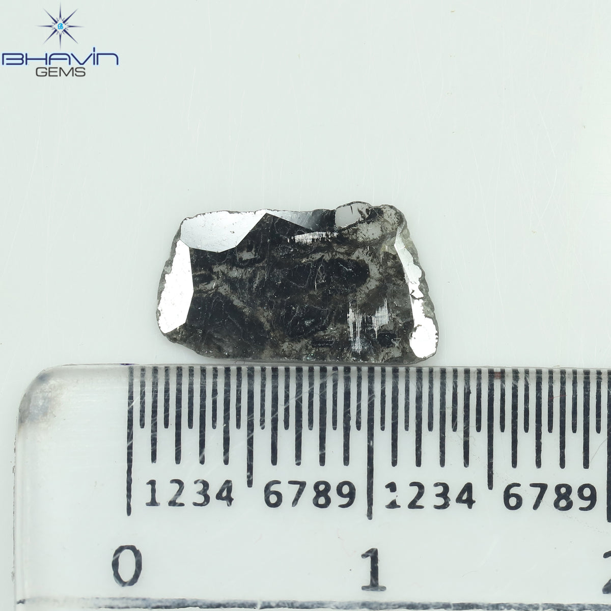 0.95 CT Slice Natural Diamond Salt And Pepper Color Clarity I3 (11.56 MM)