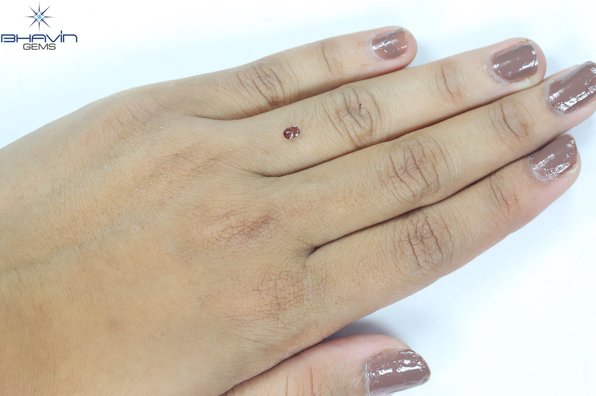 0.17 CT Natural Oval Diamond Enhanced Pink Color Clarity VS1 (3.75 MM)