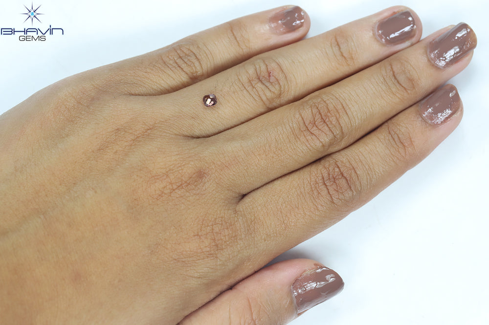 0.27 CT クッション シェイプ ナチュラル ルース ダイヤモンド 強化ピンク色 VS2 クラリティ (3.60 MM)