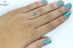 0.69 CT Pear Rough Shape Blue Natural Loose Diamond I3 Clarity (6.60 MM)