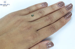 0.24 CT Oval Shape Natural Loose Diamond Green Color VS2 Clarity (4.44 MM)