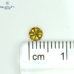 0.18 CT ラウンド シェイプ ナチュラル ダイヤモンド オレンジ イエロー カラー SI2 クラリティ (3.69 MM)